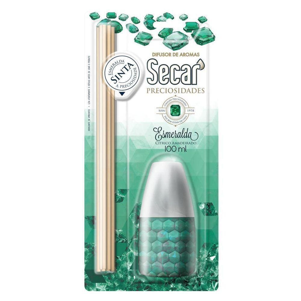 Difusor De Aromas Secar Sensações 6X100Ml Esmeralda