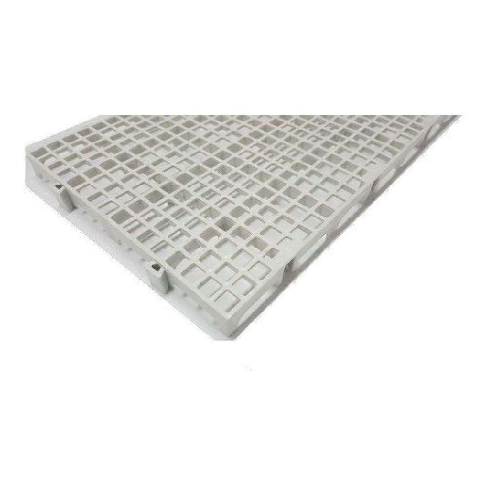 Kit 10 Pisos Plastico Branco Estrado Plast 50X25Cm