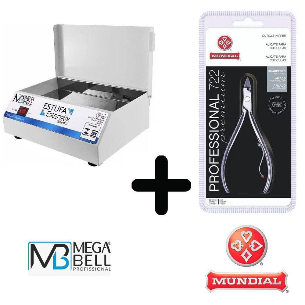 Estufa Para Alicates Manicure Mega Bell + Alicate Mundial 722