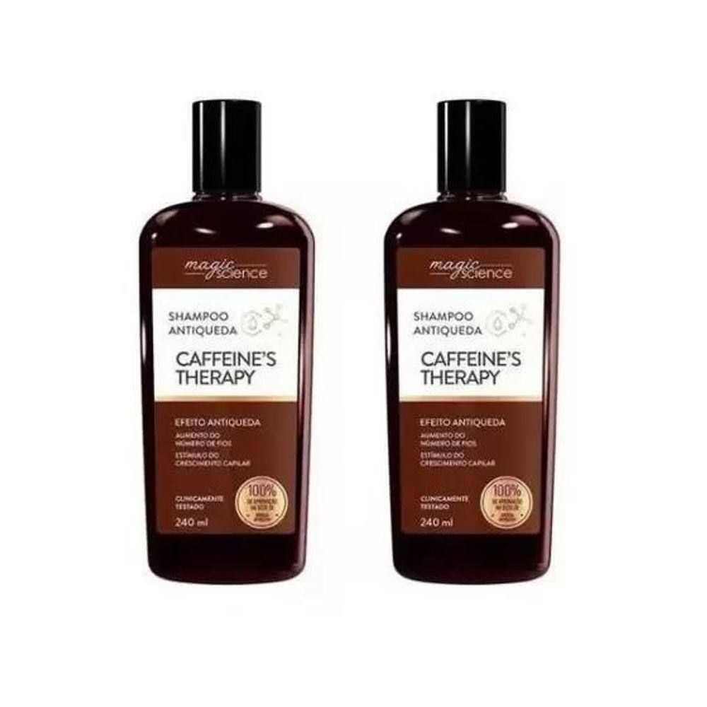 2 Shampoos Caffeines Therapy - Magic Science 240Ml Cada
