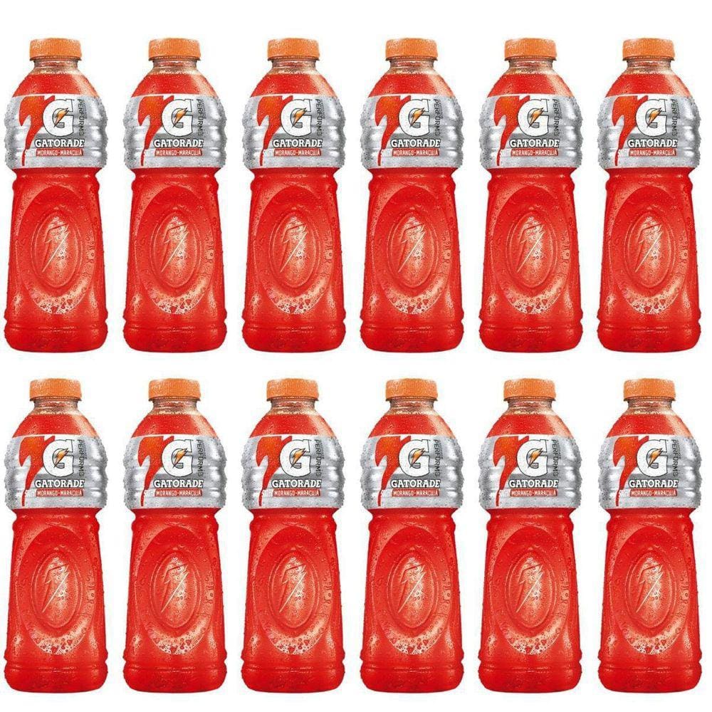 Isotônico Gatorade Morango Maracujá 500Ml - 12 Unidades