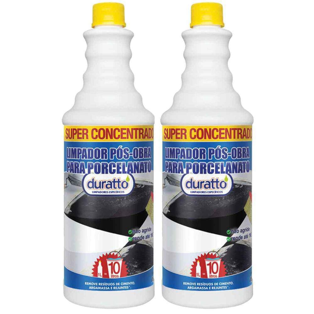 Kit 2 Limpador Pos Obra Para Porcelanato Duratto 1Lt Cada