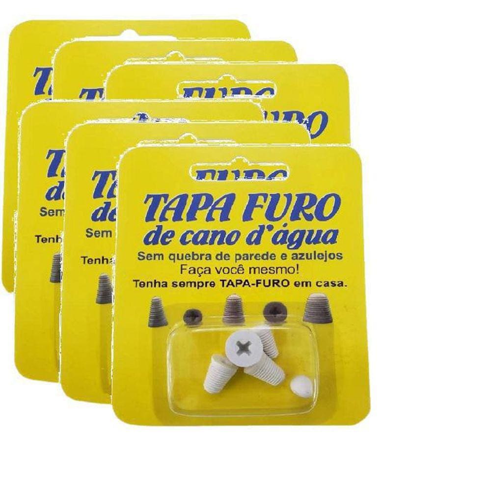 Kit 6 Tapa Furo Para Cano De Água 5 Medidas Fácil Instalação