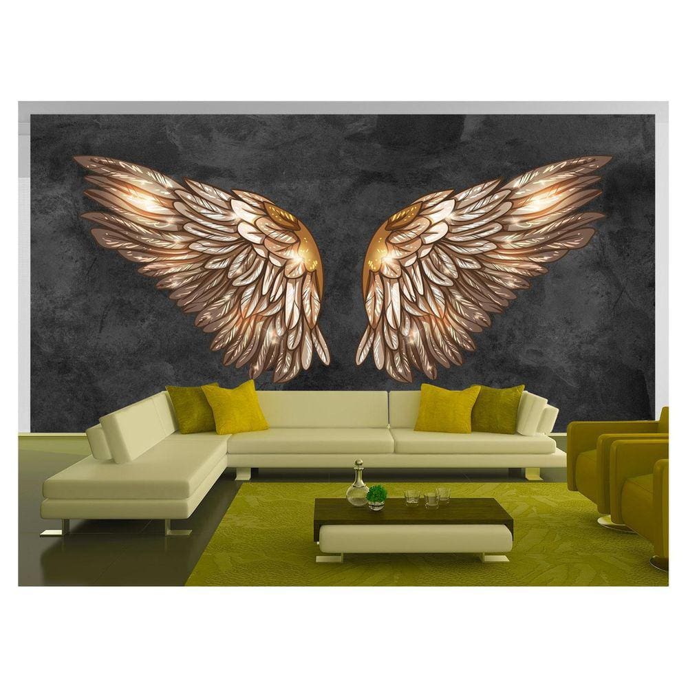 Papel De Parede 3D Arte Asas Selfie Insta Cores 3,5M Tra395