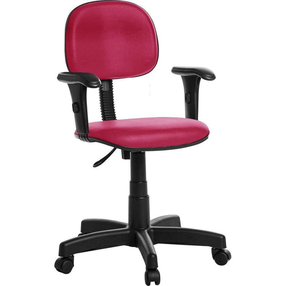 Cadeira para Escritório Secretaria Com Braço RV Rosa