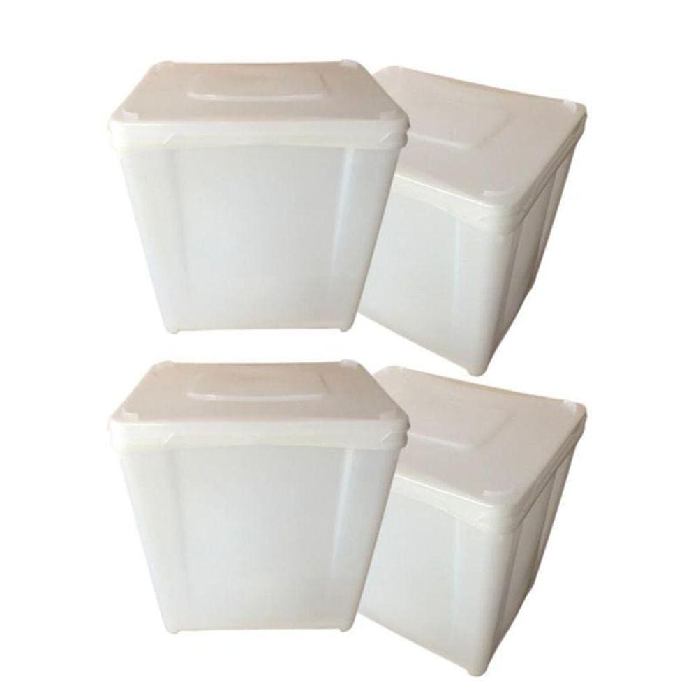 Pote Retangular 10L Para Agua Potavel - 4 Pçs