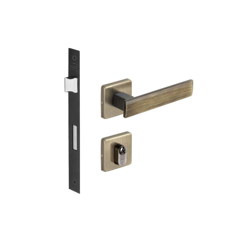 Fechadura Porta Externa Metro Light Imab Antique Ouro Velho