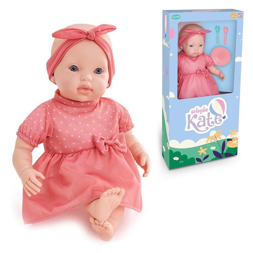 Brinquedo Boneca Kate Papinha Em Pé Com Acessórios