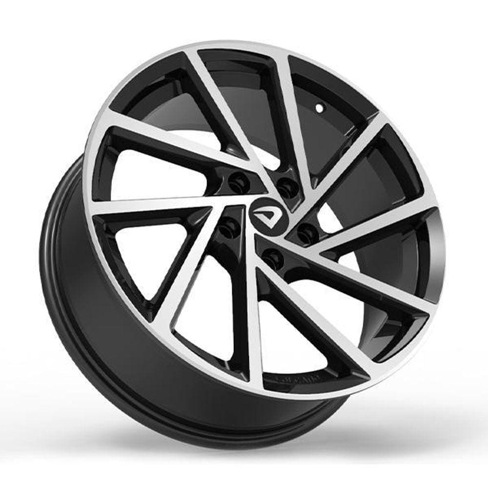 Roda R-Seven 1809 18X7,0 4X100 - Et 40 Preto Diamantado