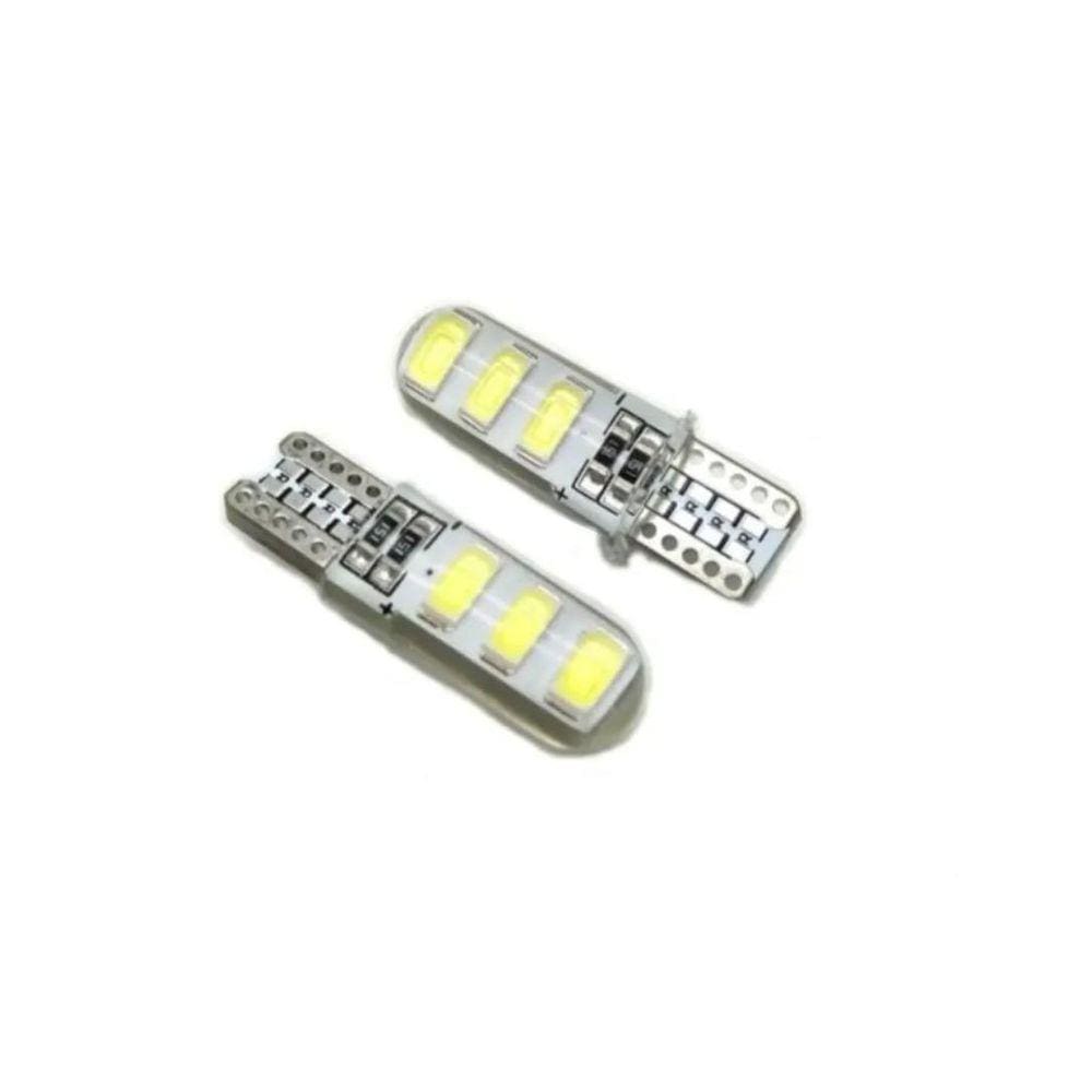 Kit Com 10 Pingo Canbus T10 6 Led Canceller Silicone Techone