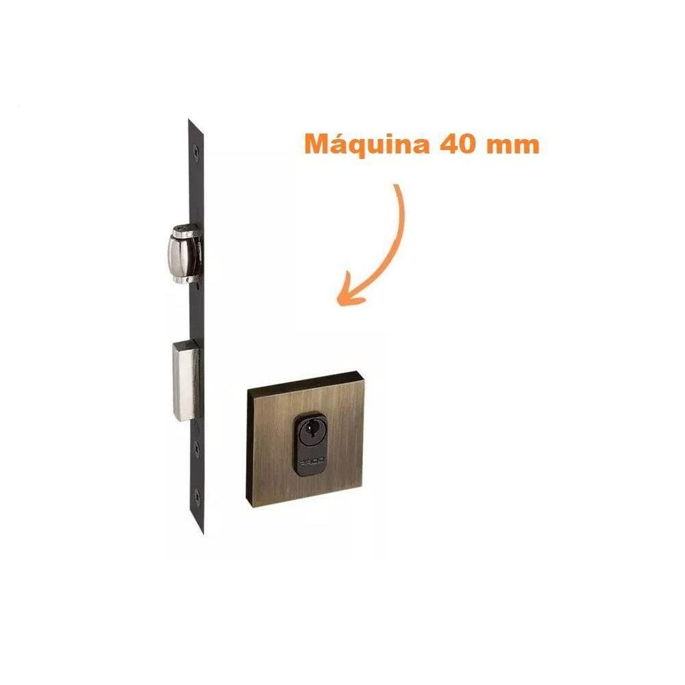 Fechadura Rolete Porta Pivotante Pado Antique Ouro Velho