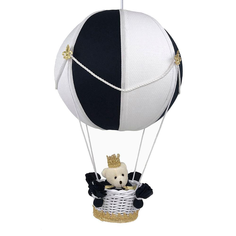 Lustre Balão Bolinha Urso Príncipe Marinho Quarto Bebê