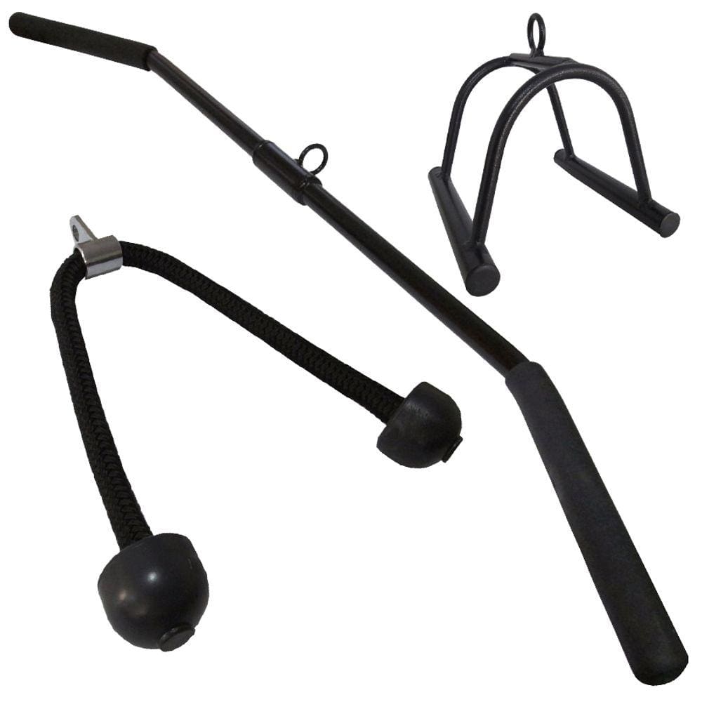 Kit puxadores crossover costa triângulo e corda triceps