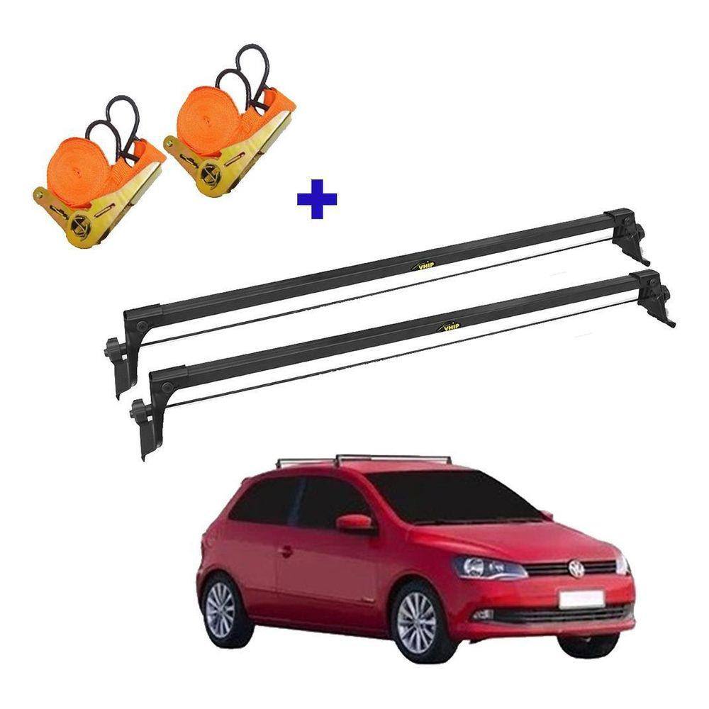 Rack De Teto Bagageiro + 2 Cintas Gol G6 2 Portas Ano 12/19