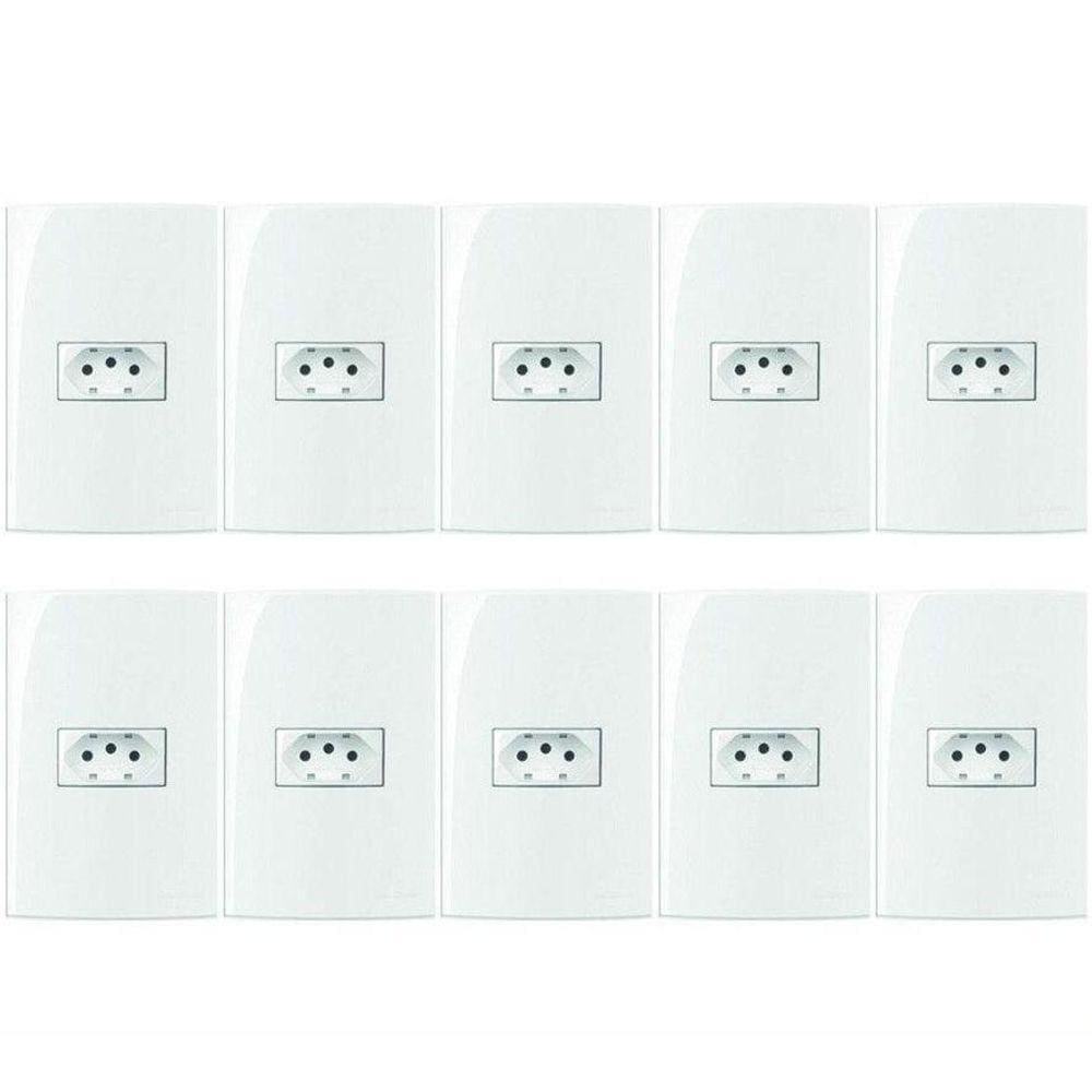 Kit 10 Conjuntos 42 Tomada 2P+T 20A 250V Sleek Margirius