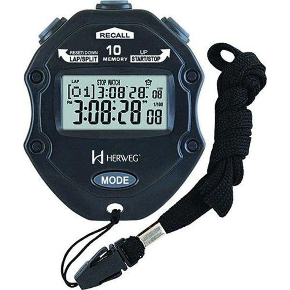 Cronômetro Digital Preto Com Cordinha Herweg 8911-34