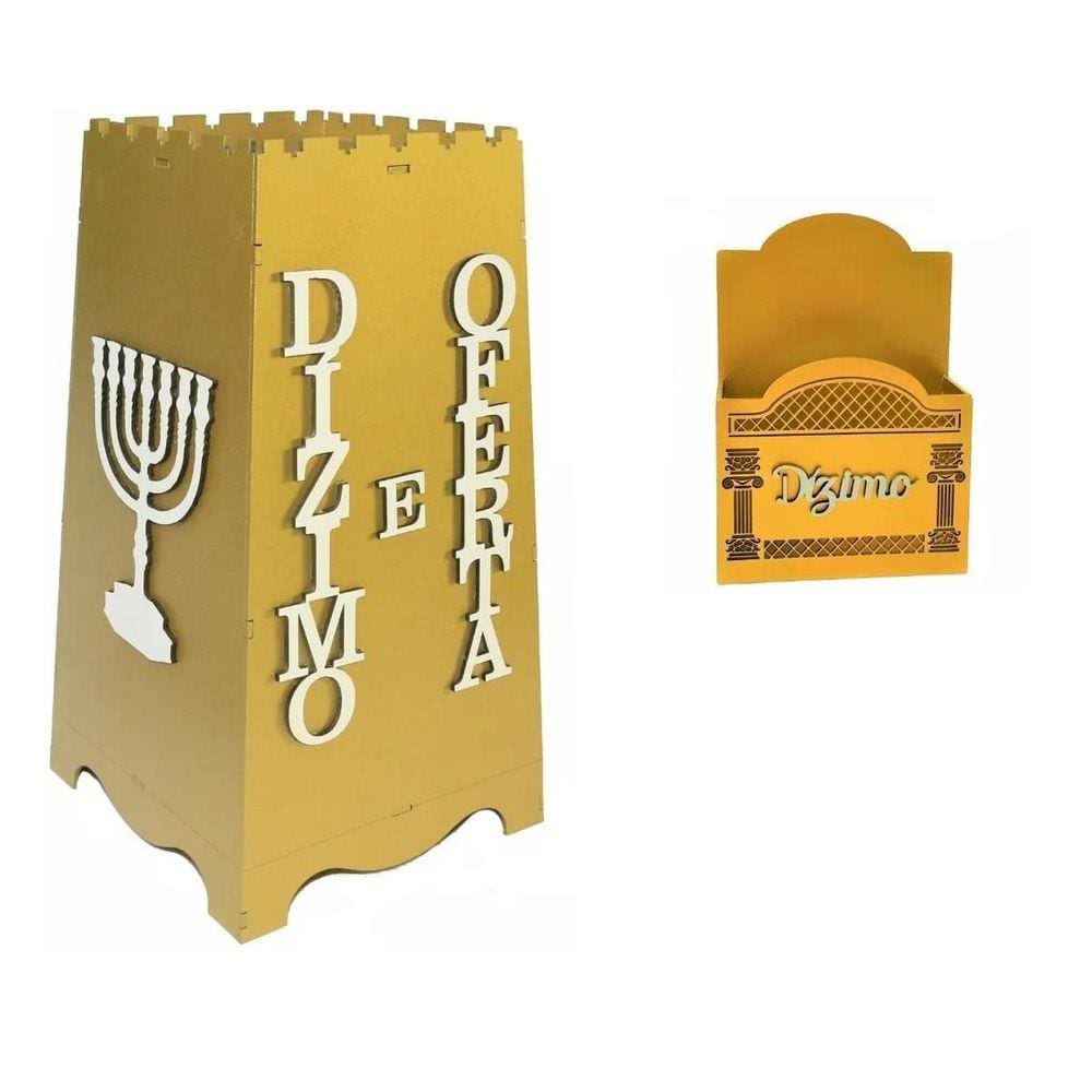 Gazofilácio Dízimos E Ofertas Igreja Em Mdf + Porta Envelope