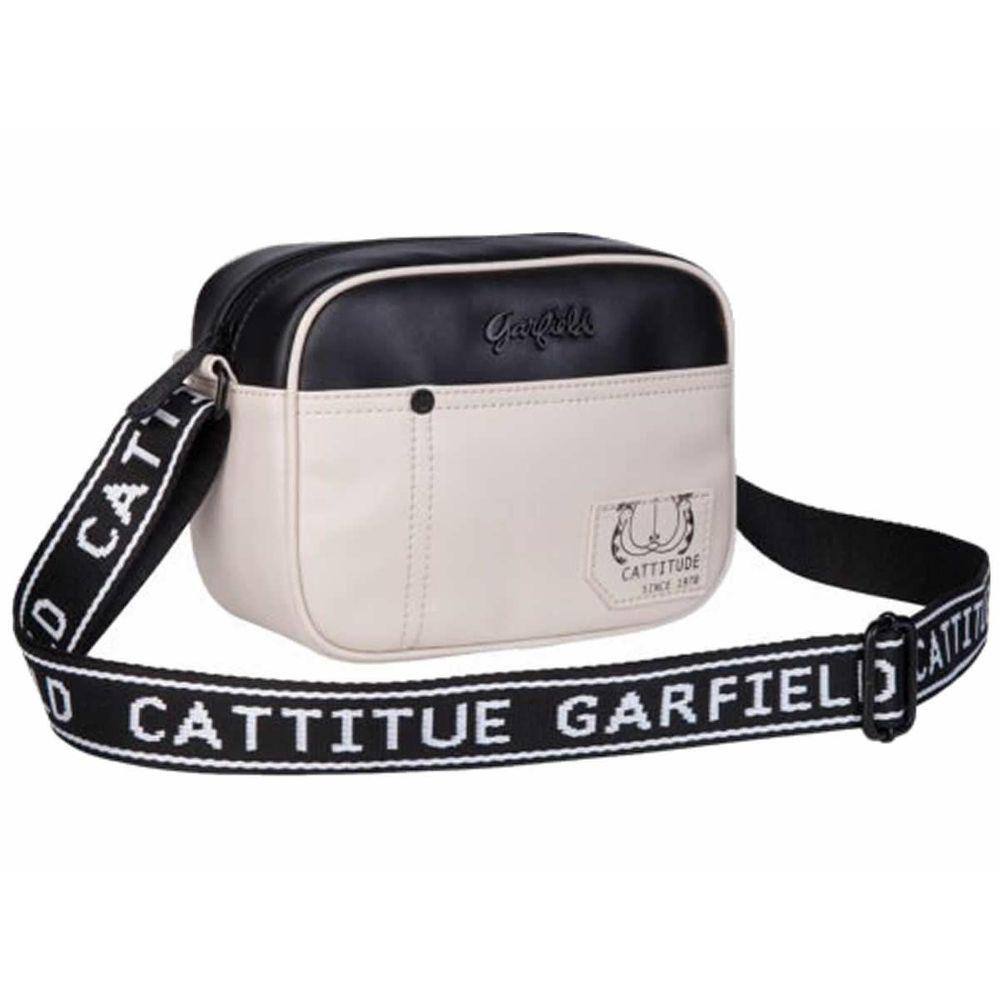 Bolsa Transversal Feminina Garfield Gf32001Pt Gelo/Preto
