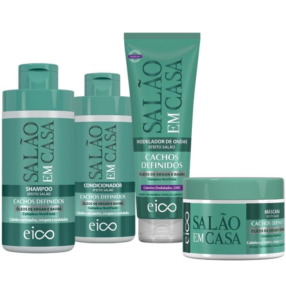 Eico Salão Em Casa Cachos Definidos Ondas  4 Produtos