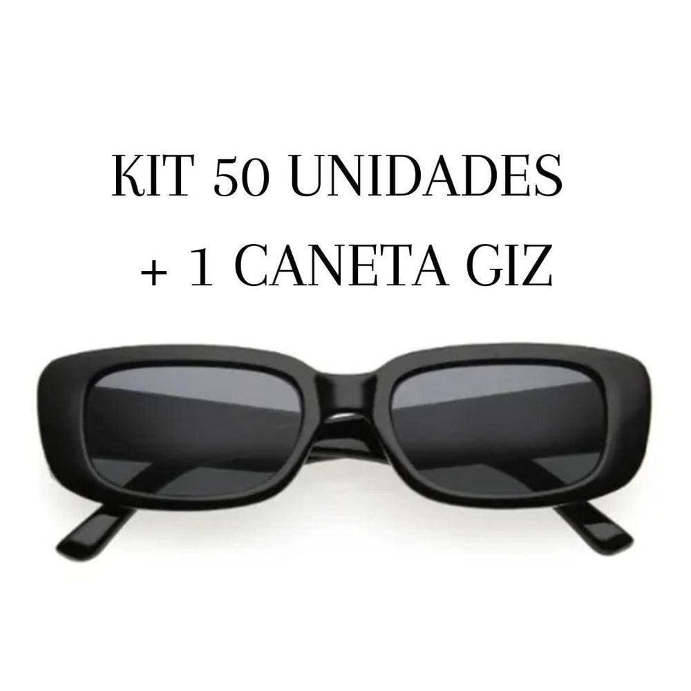 Kit 50 Óculos De Sol Retrô + 1 Canetas Giz Formatura Festa