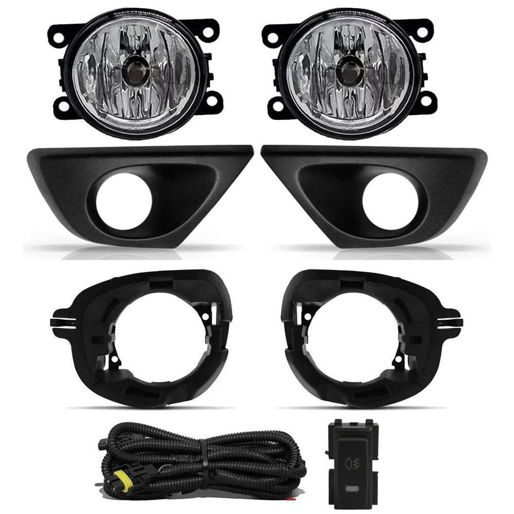 Kit Farol De Milha Renault Duster 2015-2019 + Moldura E Base