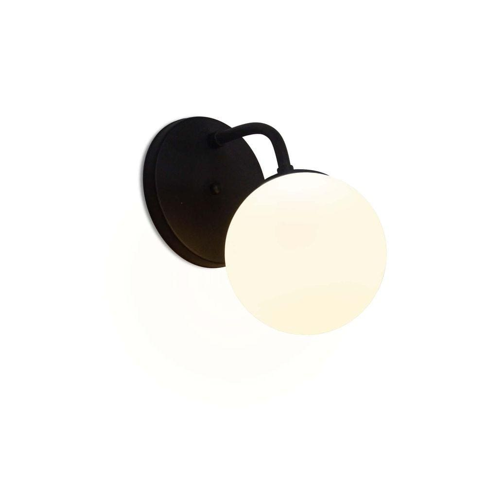 Arandela Drop Globo Branco 1X G9 Preto