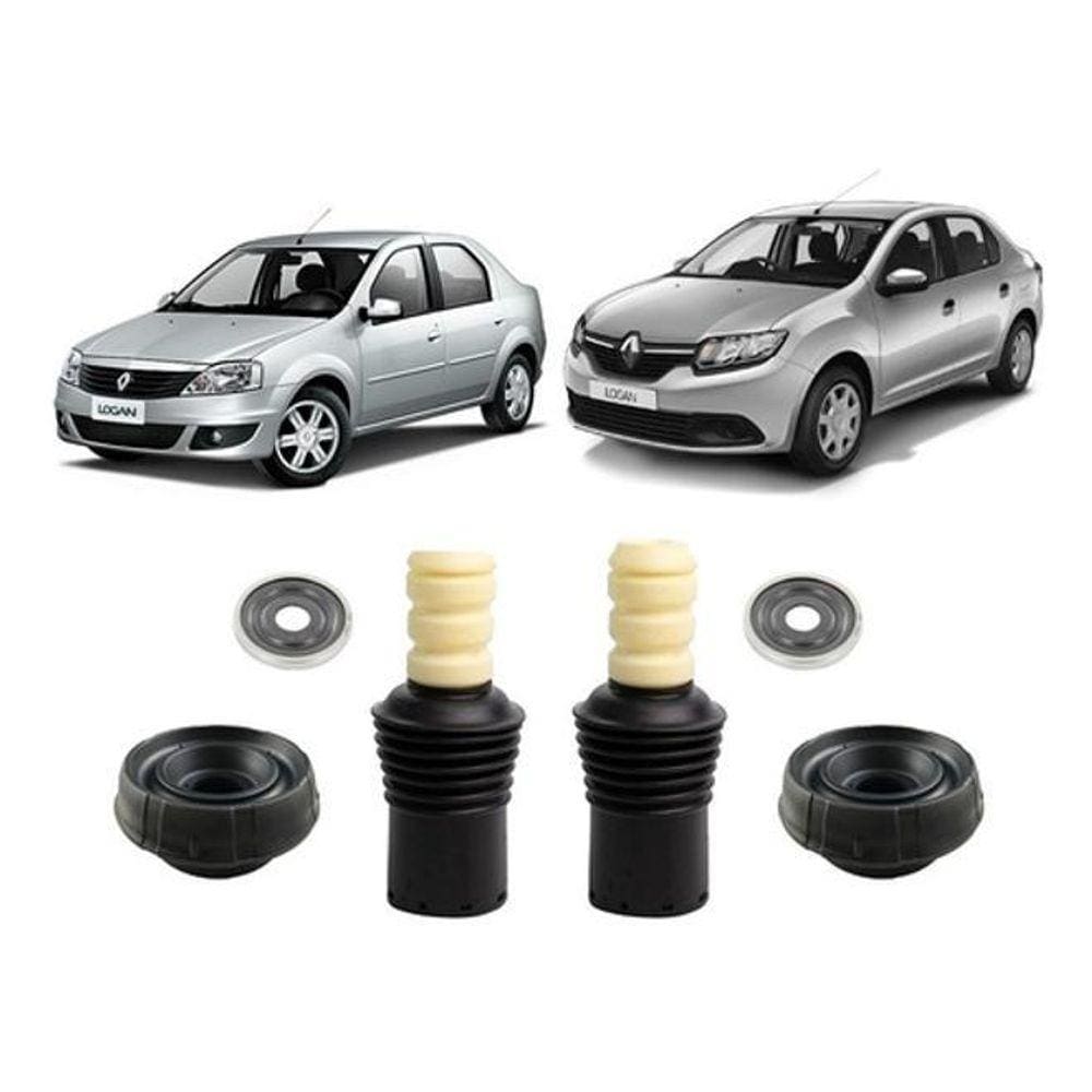 Par Kit Batente Suspensão Dianteira Logan 2017 2018 2019 20