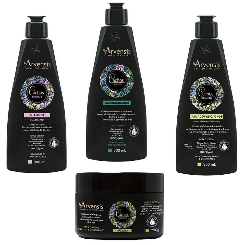 Kit Cachos Crespos Crespíssimo Arvensis Sham+Cond+Ativ+ 2X1