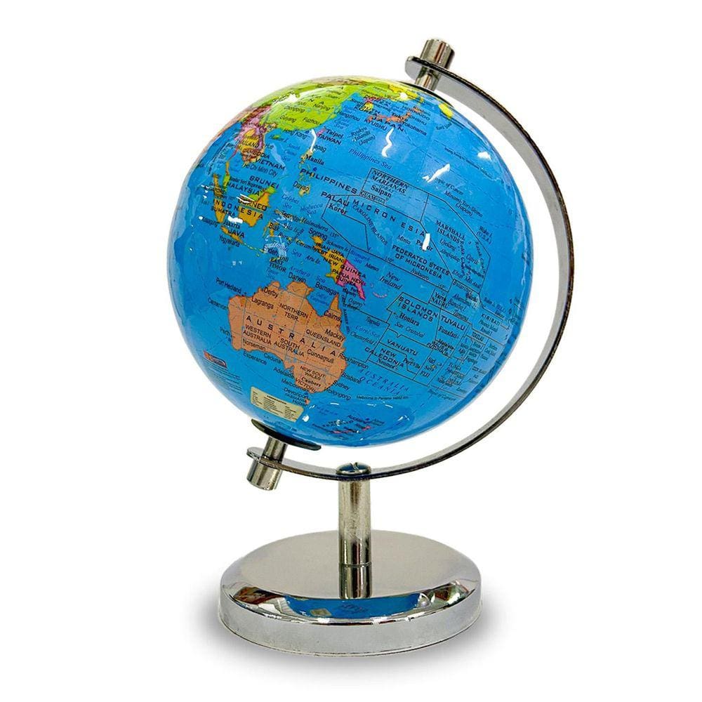 Enfeite Decorativo Globo Terrestre Grande 20,5Cm Altura