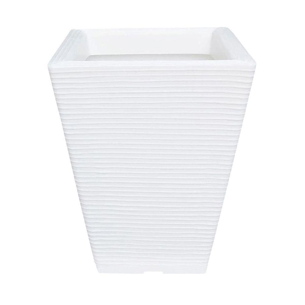 Vaso De Planta Quadrado Decorativo Polietileno 45X35 Branco