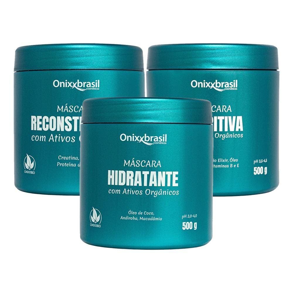 Cronograma Capilar Hidratação Reconstrução Nutrição Onixx