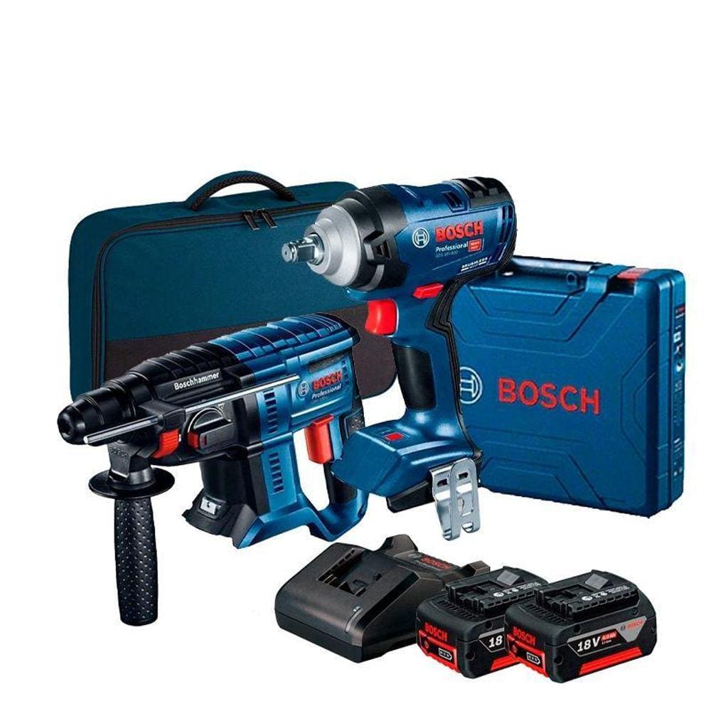 Kit Chave Impacto 1/2 18V Gds 18V-400 E Martelete Bosch 18V