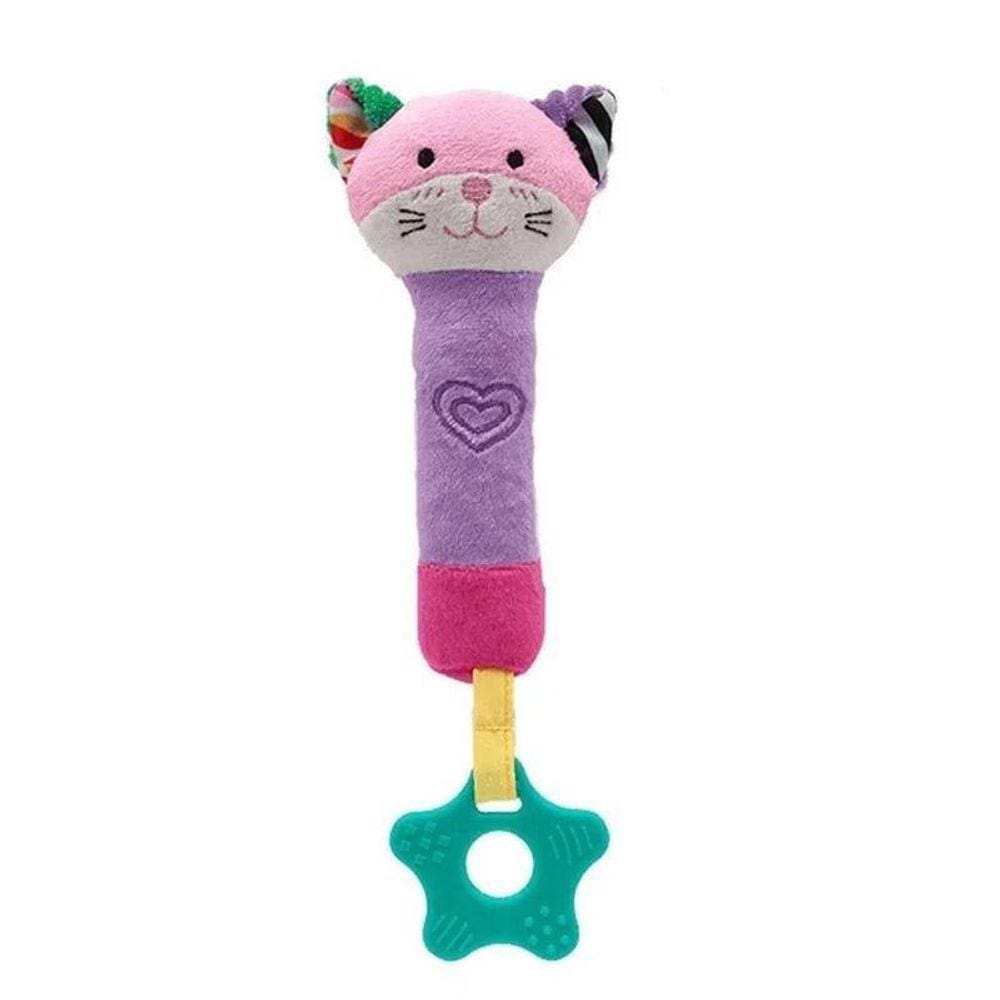 Buzininha Com Mordedor Happy Zoo Modelo Gato Gato