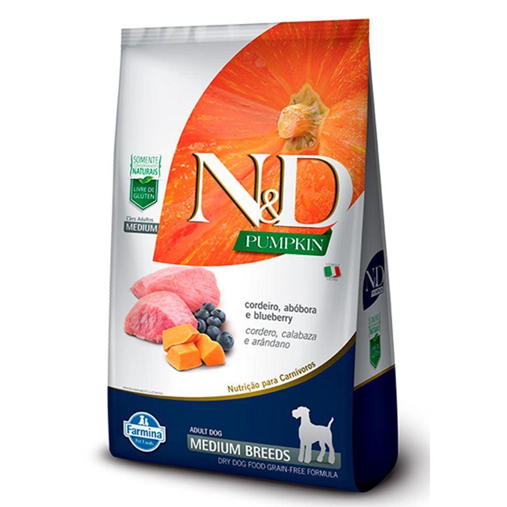Ração N&D Pumpkin Cães Adultos Cordeiro Raças Médias 10,1kg