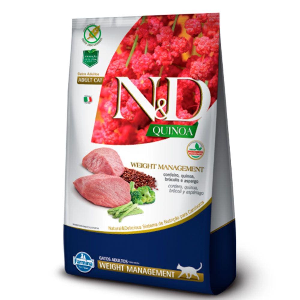 Ração N&D Quinoa Gatos Adultos Cordeiro Weight 7,5kg