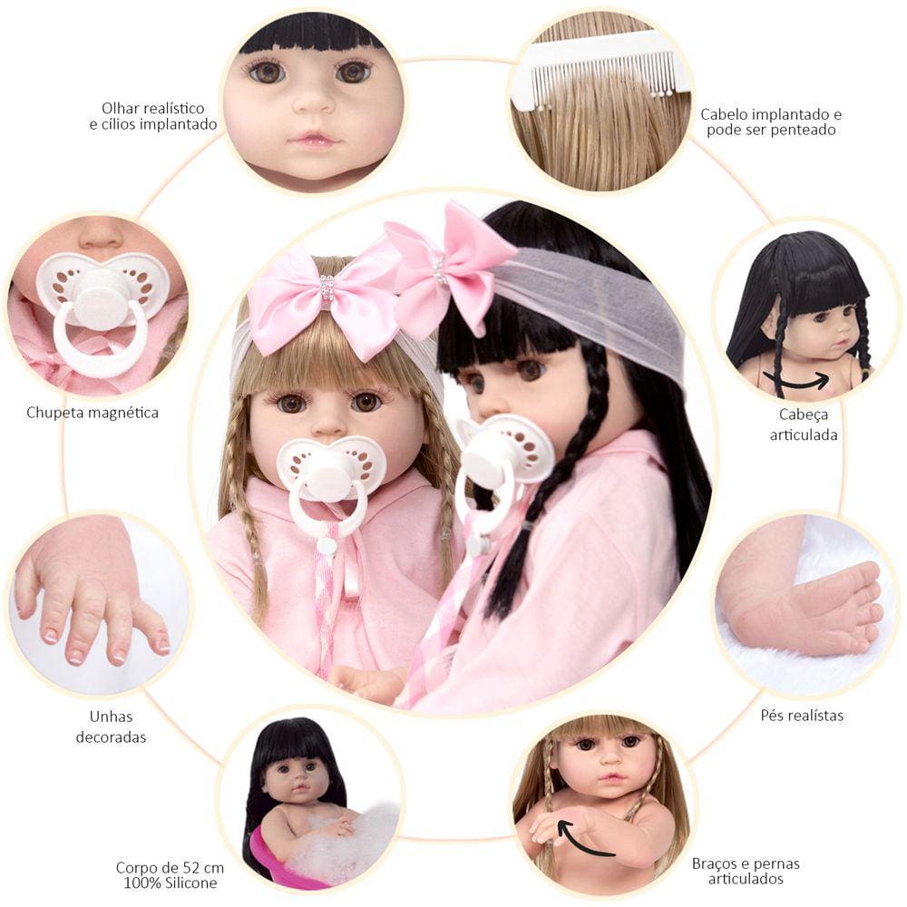 Bebê Reborn Baby Alive Realista Braço e Perna 100% Silicone