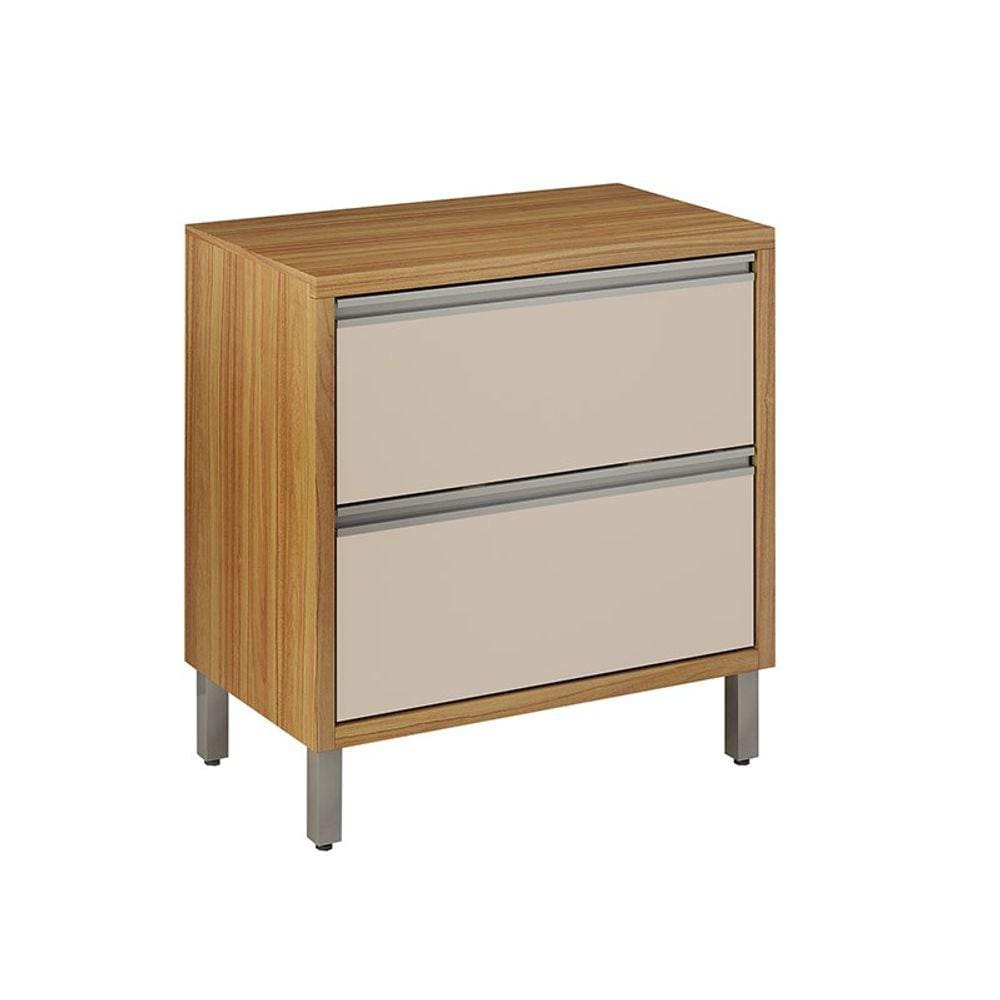 Balcão de Cozinha 1 Porta 1 Gaveta Jade CHF Móveis Carvalho/Off White