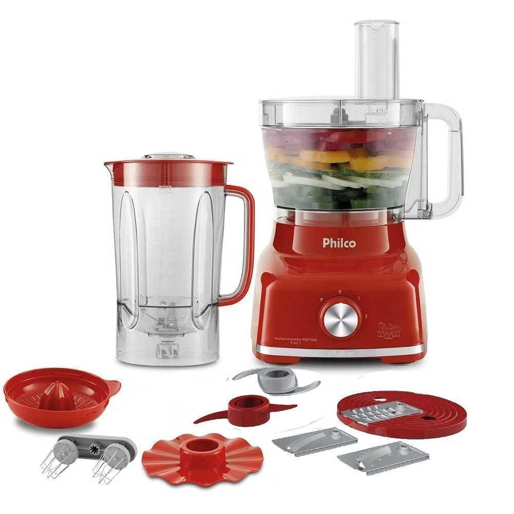 Multiprocessador Philco 9 Em 1 Pmp1600V 1400W Vermelho 127V