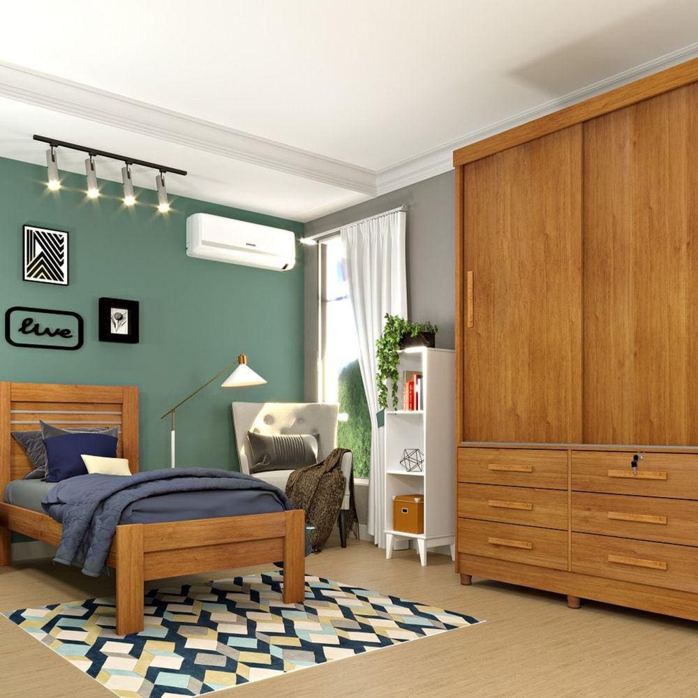 Guarda Roupa Casal 2 Portas 6 Gavetas Chicago Tcil Móveis Cinamomo