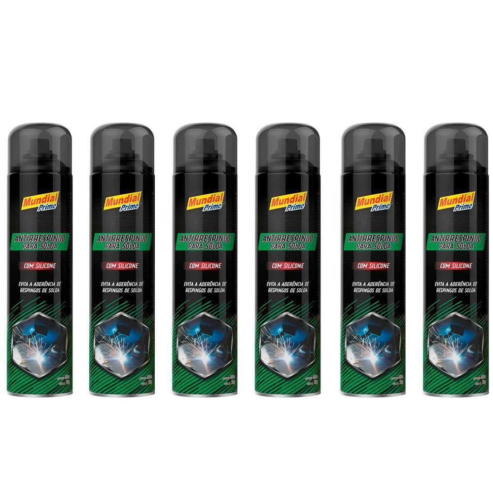 Anti Respingo Solda Spray 400ml c| Silicone 6 Uni Mundial Prime