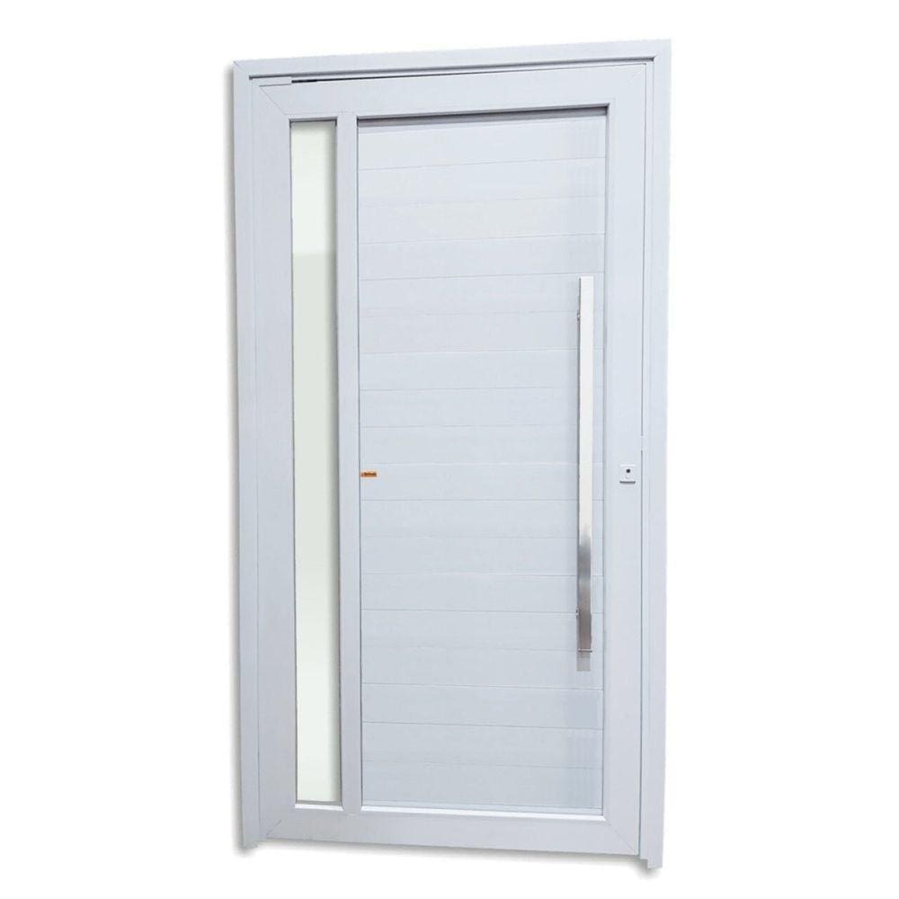 Porta de PVC Pivotante 216x120cm Premium Tecplus100 Brimak Branco
