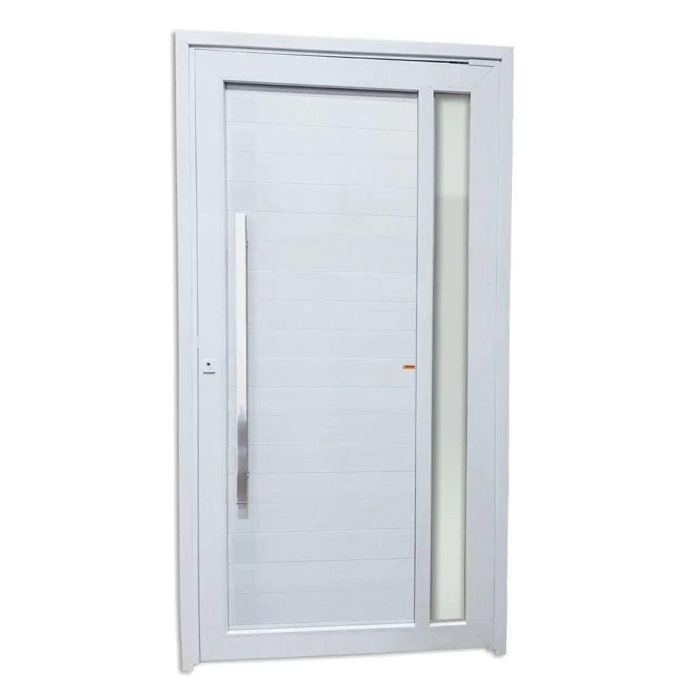 Porta de PVC Pivotante 216x130cm Visione Tecplus100 Brimak Branco
