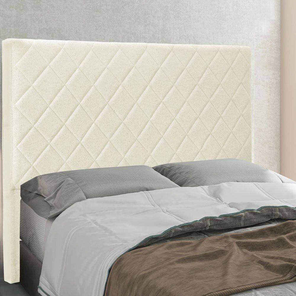 Cabeceira Solteiro 90cm Linho Rústico Esmeralda Spezzia Marroml