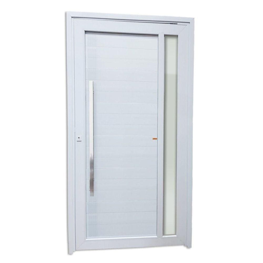 Porta de PVC Pivotante 216x120cm Visione Tecplus100 Brimak Branco