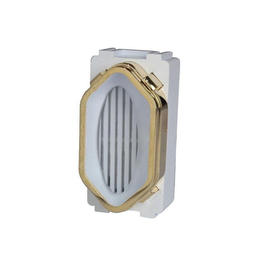 Modulo Cigarra Bivolt Som - Dicompel Novara Branco Gold