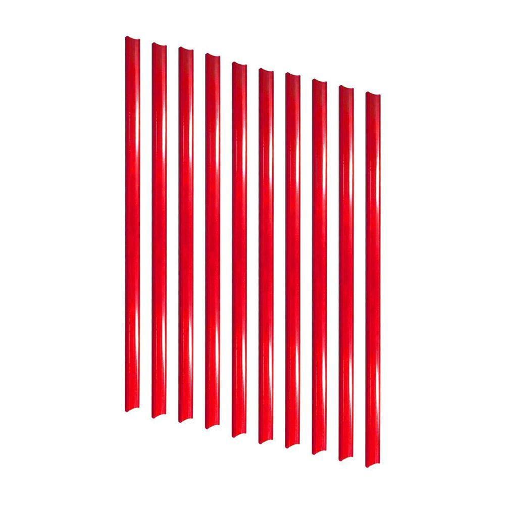 10 Porta Etiqueta Simples 90Cm Vermelho New Plus Sa Gôndolas