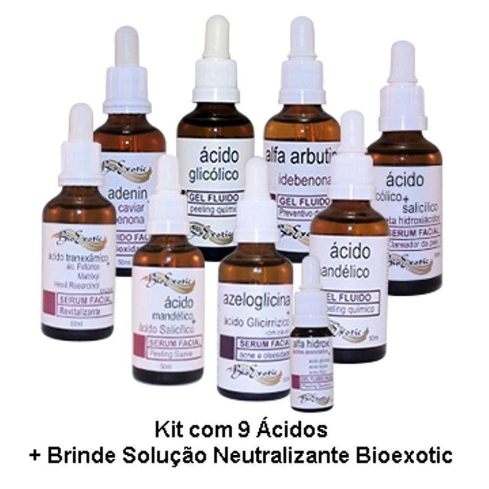 Kit De 9 Clareadores Ácidos E Não Ácidos Bioexotic