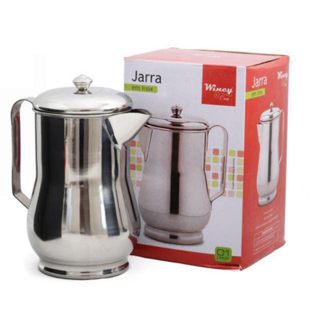 Jarra Inox Cromado Com Aparador De Gelo 1,5 Litros - Wincy