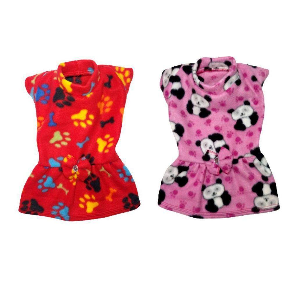Kit 2 Roupas Pra Cachorro - Vestido Inverno P