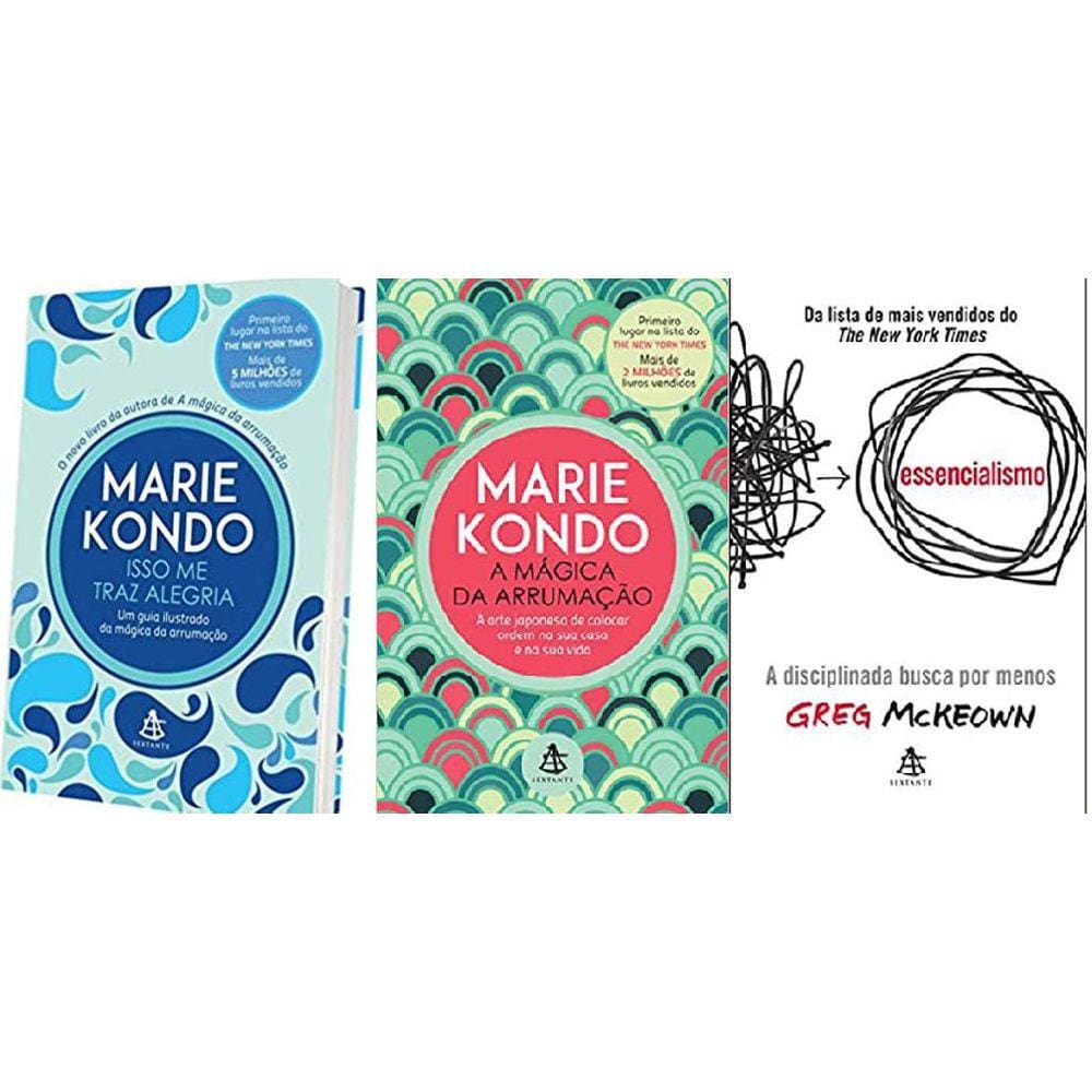 Kit 3 Livro Marie Kondo Isso Traz Alegria + Arrumação + Esse